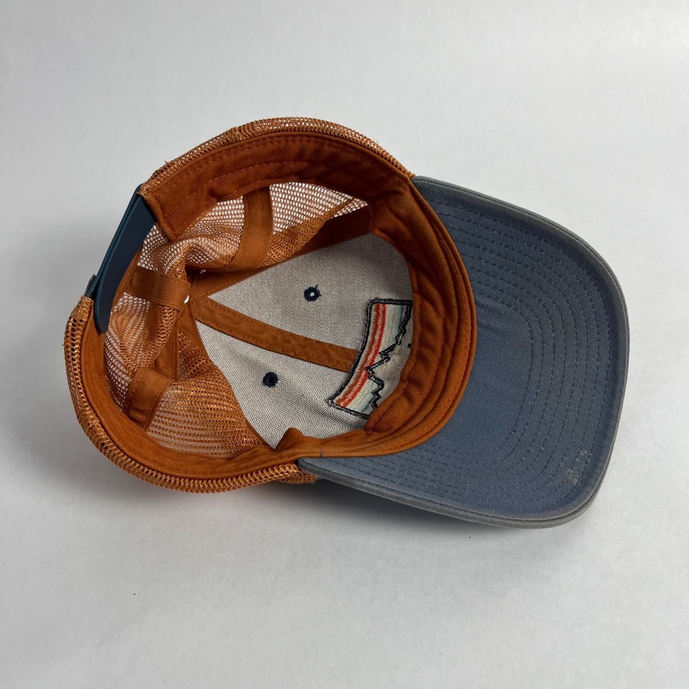 Patagonia Trucker Hat Men's OSFA Grey Orange Mesh Snapback Mountain Hiking - Picture 5 of 5